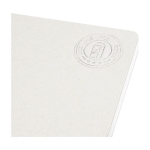 Carnet imprimé en thermogravure recyclé A5 page lignées Milk Carton couleur blanc cassé vue détail 1