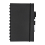 Carnet durable avec feutre effaçable réutilisable A5 feuilles unies couleur noir deuxième vue frontale