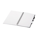 Carnet durable avec feutre effaçable réutilisable A5 feuilles unies couleur noir deuxième vue