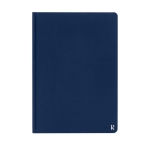 Élégant carnet en papier imperméable A5 pages lignées Stonepaper Hard couleur bleu marine deuxième vue frontale