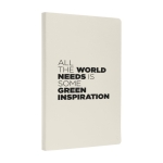 Carnet en papier imperméable lignés A5 Waterproof Stonepaper Soft couleur blanc cassé vue impression sérigraphique