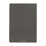 Set de 2 cahiers en papier pierre de haute qualité A5 Stripe couleur gris foncé deuxième vue arrière