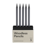 Lot de 5 crayons promotionnels en graphite Infinity couleur gris foncé deuxième vue