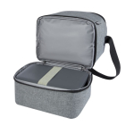 Sac isotherme recyclé personnalisé avec 2 compartiments Go Out couleur gris troisième vue