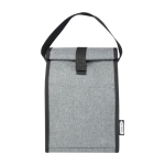 Sac isotherme recyclé pour 4 canettes avec fermeture à rabat Go Out couleur gris deuxième vue frontale