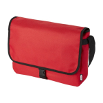 Sac à bandoulière personnalisé avec rabat et fermeture à boucle RPET couleur rouge