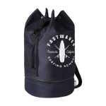 Sac polochon en plastique recyclé d'une capacité de 20 l Minimal RPET couleur bleu marine vue impression sérigraphique