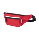 Sac banane en PET recyclé personnalisable avec deux poches Journey couleur rouge
