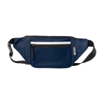 Sac banane en PET recyclé personnalisable avec deux poches Journey couleur bleu marine deuxième vue frontale