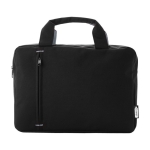 Sac conférence attaché-case économique à poche et détail coloré RPET couleur gris deuxième vue frontale