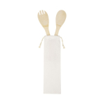2 ustensiles de cuisine à salade en bambou avec housse Bamboo couleur naturel deuxième vue