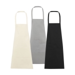 Tablier en coton de qualité avec deux poches 280 g/m2 Michelín couleur gris deuxième vue en couleurs