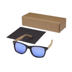Lunettes de soleil personnalisées en bois de chêne Polarized Wood couleur bois troisième vue