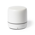 Enceinte BT 5.0 fabriquée en matériaux recyclés et LED externe Recyclo couleur blanc première vue