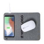 Tapis de souris pliable avec chargeur sans fil en RPET vue principale
