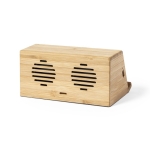 Enceinte avec chargeur à induction et support pour téléphone Induct couleur bois première vue