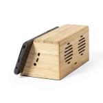 Enceinte avec chargeur à induction et support pour téléphone Induct couleur bois sixième vue