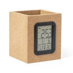Pot à crayons multifonction personnalisé en liège avec horloge Cork couleur naturel première vue