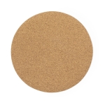 Tapis de souris publicitaire circulaire en liège Cork couleur naturel première vue