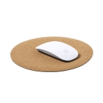 Tapis de souris publicitaire circulaire en liège Cork couleur naturel troisième vue