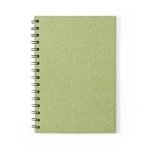 Carnet promotionnel en carton recyclé Feuilles lignées A5 CardBoard couleur vert première vue
