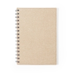 Carnet promotionnel en carton recyclé Feuilles lignées A5 CardBoard couleur naturel première vue