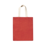 Sac en jute personnalisé avec poignées en coton 240 g/m2 Juco Colors couleur rouge première vue