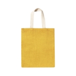 Sac en jute personnalisé avec poignées en coton 240 g/m2 Juco Colors couleur jaune première vue