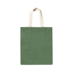 Sac en jute personnalisé avec poignées en coton 240 g/m2 Juco Colors couleur vert première vue