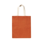 Sac en jute personnalisé avec poignées en coton 240 g/m2 Juco Colors couleur orange première vue
