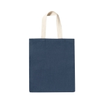 Sac en jute personnalisé avec poignées en coton 240 g/m2 Juco Colors couleur bleu marine première vue
