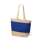 Sac en jute et coton laminé avec poignées longues renforcées Menorca deuxième vue