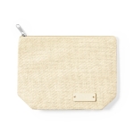 Trousse de toilette synthétique avec plaque personnalisable Trip couleur naturel première vue