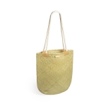 Sac de plage personnalisé avec une esthétique de paille Mallorca couleur naturel deuxième vue
