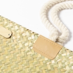 Sac de plage personnalisé avec une esthétique de paille Mallorca couleur naturel troisième vue