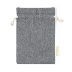 Petit sac en coton recyclé à fermeture éclair 120 g/m2 Mini Recycled couleur gris première vue