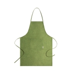 Tablier de cuisine publicitaire en toile de chanvre  200 g/m2 EcoHemp couleur vert première vue