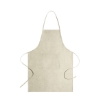 Tablier de cuisine publicitaire en toile de chanvre  200 g/m2 EcoHemp couleur naturel première vue