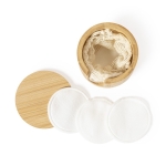 Distributeur de disques démaquillants promotionnel en bambou Natura couleur naturel neuvième vue