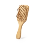 Brosse en bambou pour les cheveux de forme carrée Square Bamboo couleur naturel deuxième vue