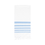 Serviette paréo bicolore en coton de 180 g/m2 Pareo Windy couleur bleu ciel première vue