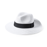 Chapeau en matière synthétique avec ruban personnalisable Heat couleur blanc première vue