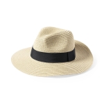 Chapeau en matière synthétique avec ruban personnalisable Heat couleur naturel première vue
