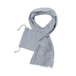 Foulard personnalisé en coton biologique avec étui Eco Warmth couleur gris première vue
