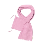 Foulard personnalisé en coton biologique avec étui Eco Warmth couleur rose première vue