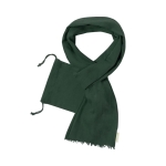 Foulard personnalisé en coton biologique avec étui Eco Warmth couleur vert foncé première vue