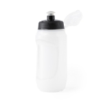 Gourde sportive publicitaire translucide avec distributeur 500 ml Grab couleur blanc première vue