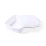 Grande lunch box de 1L carrée en PP blanche pour entreprises FoodPrep deuxième vue