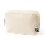 Trousse de toilette publicitaire 100% coton 180 g/m² Thin FairTrade couleur naturel deuxième vue
