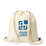 Sac cordon publicitaire en coton 180 g/m2 9 kg Thin FairTrade vue principale